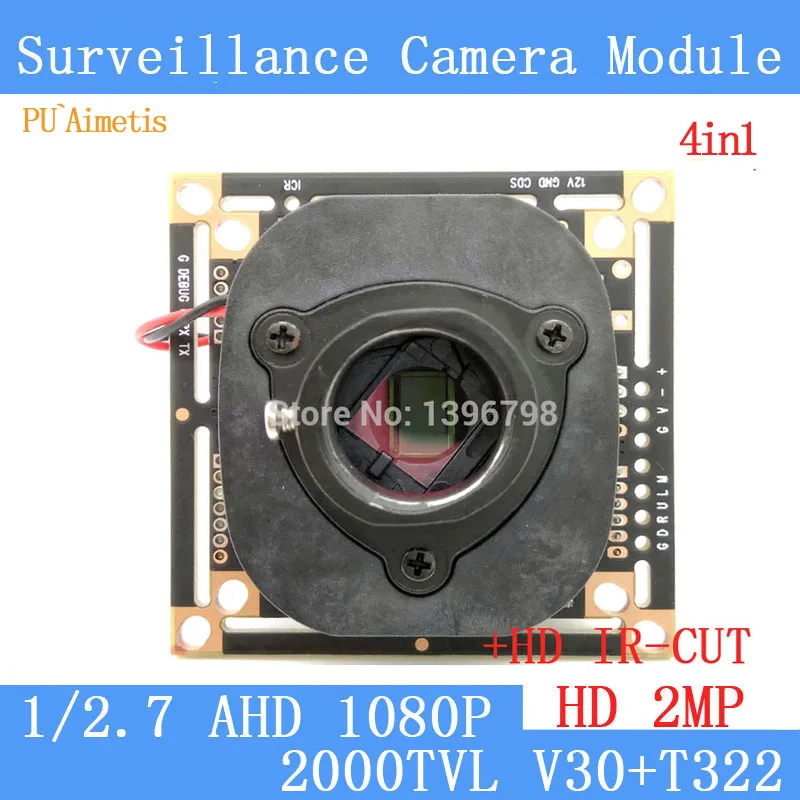 PU'Aimetis 2MP 1920*1080 AHD 1080P 2000TVL печатная плата модуля камеры 1/2. 7 V30 + T322 HD IR CUT