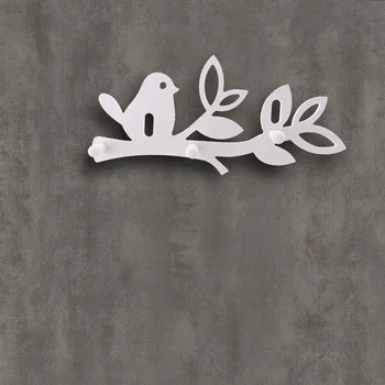 

Multi uses -coat Hook Wall Mount Hook Key Holder Hanging Hook Screw-in Carved Birds Organizer Robe Decorative Hooks