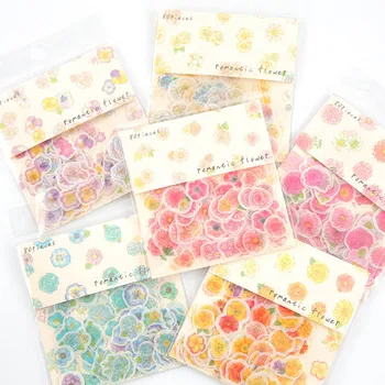 

80pcs/bag Petal Stickers Flower Travel Stickers for Photo Albums Diy Designs Scrapbooking Decorations Stickers Bullet Journal