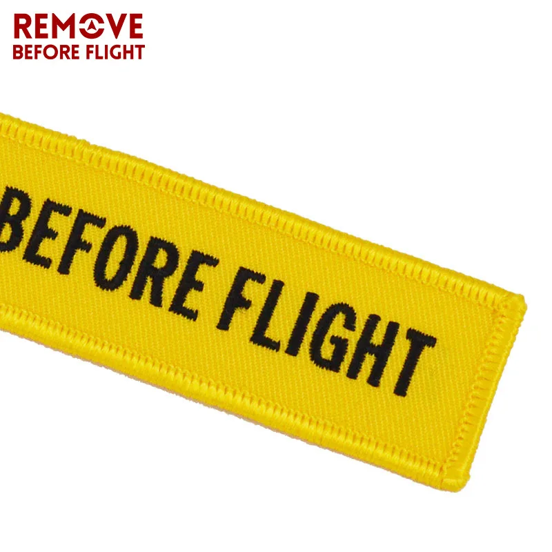 Remove Before Flight Key Chain llaveros Important Things Tag White Embroidery Key Fobs OEM Key Jewelry Aviation Gifts Chaveiro2