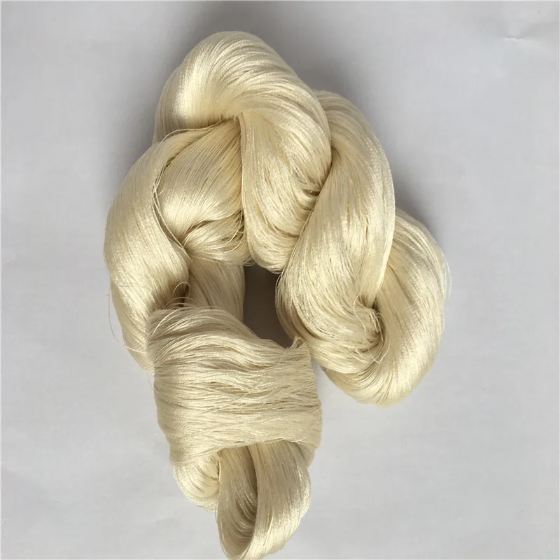 Undyed  Silk 120nm/2 100% Mulberry Silk Yarn   Natural white Raw Silk Yarn  100g 3