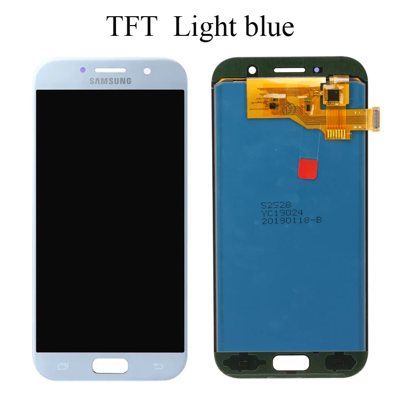 5," супер AMOLED lcd для SAMSUNG Galaxy A5 дисплей сенсорный экран дигитайзер A520 A520F SM-A520F запасные части - Цвет: Light Blue TFT