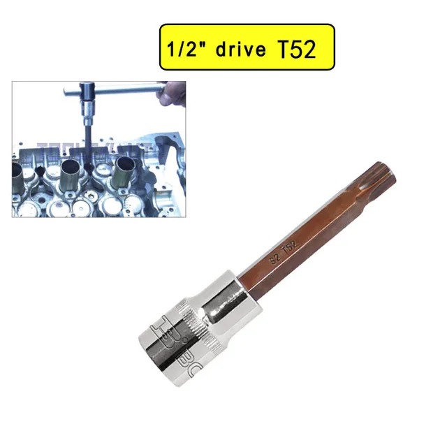 1/2 Drive T52 Cylinder Head Bolt Remover Engine Socket Wrench Fit - Foto 6