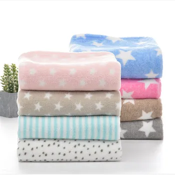 

Newborn Cartoon Soft Comfortable Blanket 100*75cm Baby Blankets Coral Fleece Manta Bebe Swaddle Wrap Bedding Set