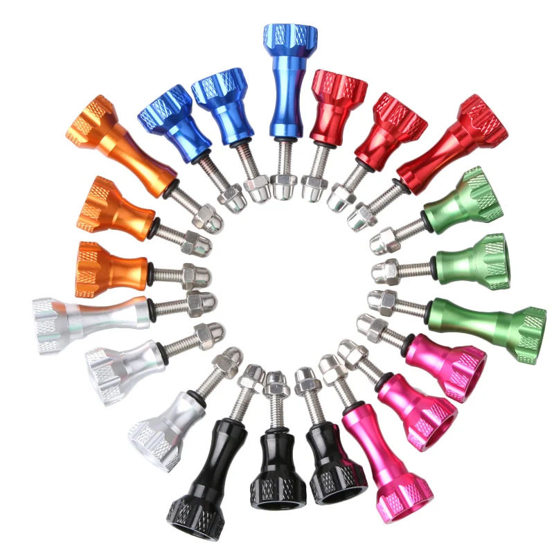 

3pcs For GoPro SJCAM EKEN Xiaomi yi Accessories CNC Aluminum Thumb Screw for Go pro Hero 7 6 5 4 3+ Session Sj4000 XiaoYi 4K Cam