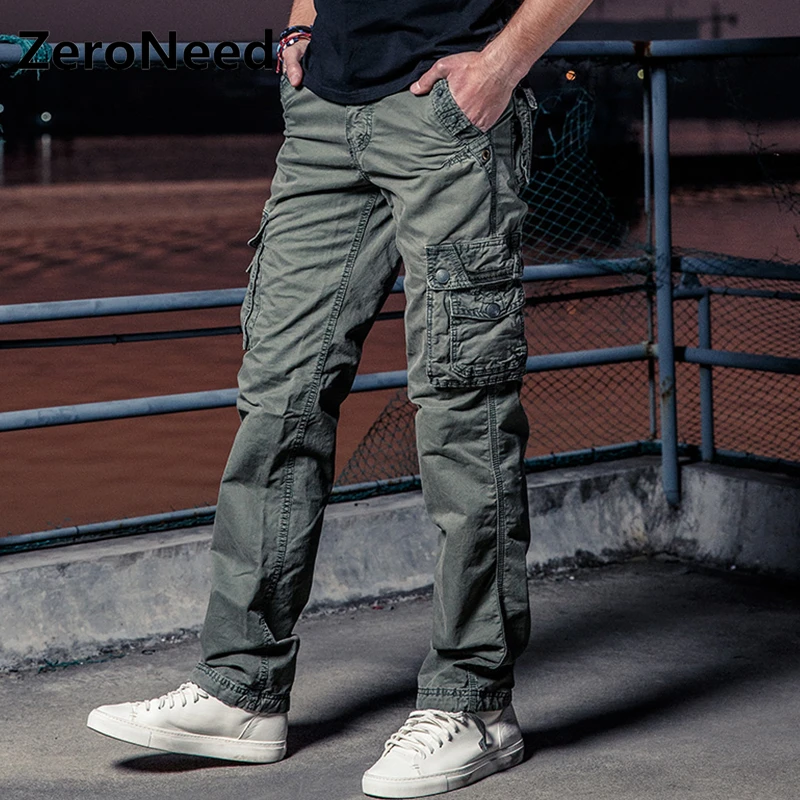 Cargo Pants Men Brand Clothing Work Pant Men Multi Pocket Parkour New ...