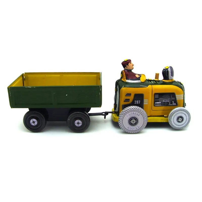 Классический винтажный Заводной трактор Ностальгический Заводной детский оловянные игрушки с ключом подарок для забавных игрушек для детей