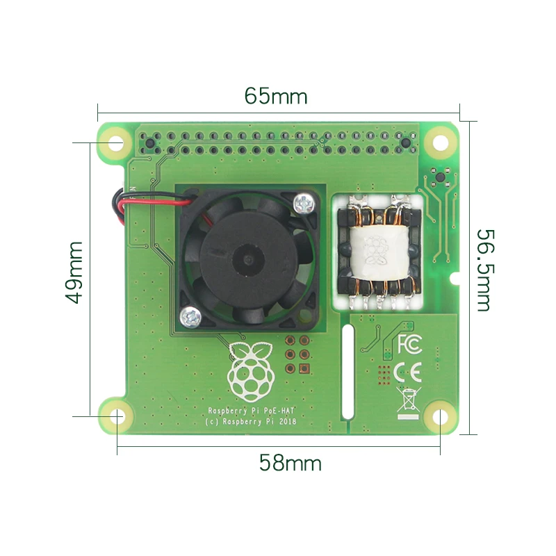 Raspberry Pi POE HAT мощность над Ethernet плата расширения с охлаждающим вентилятором для Raspberry Pi 3 Model B