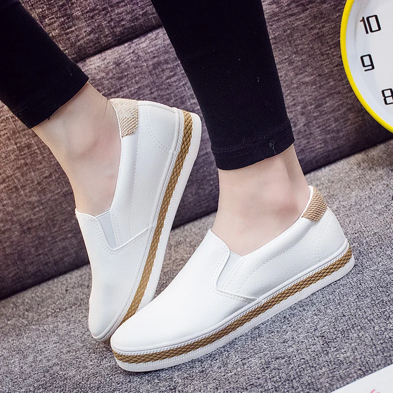 

Fall 2017 new joker loafers leisure a pedal lazy han edition student canvas shoes with flat shoes for women's shoes