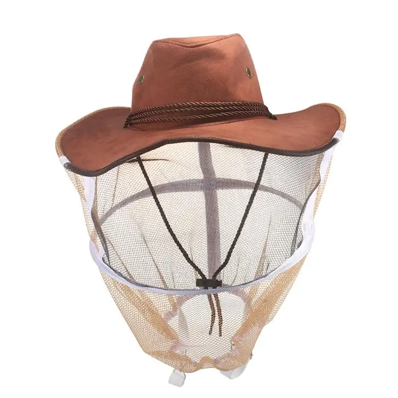 

Beekeeping Hat Beekeeper Hat Mosquito Bee Net Veil Full Face Neck Cover Outdoor Bug Mesh Mask Head Protective Cap