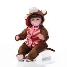 Новинка 42 см baby reborn куклы игрушки для девочек с героями мультфильмов одежда bonucas возрождённая силиконовая Детская подарок на день рождения