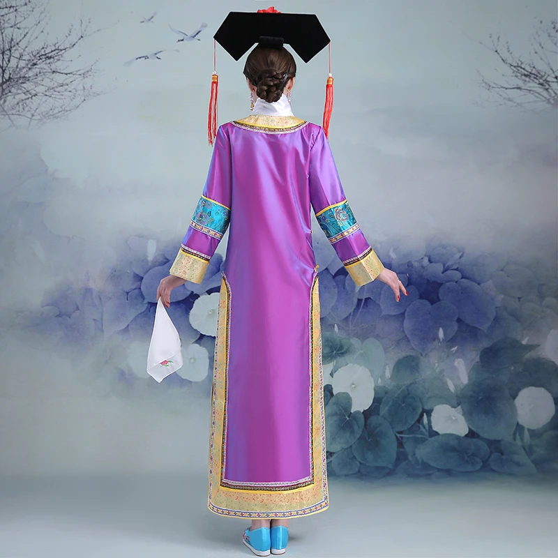 Высокое качество династии Цин драматургического платье Для женщин Китайский традиционный Древний Инфанта костюм Пери театральный халат