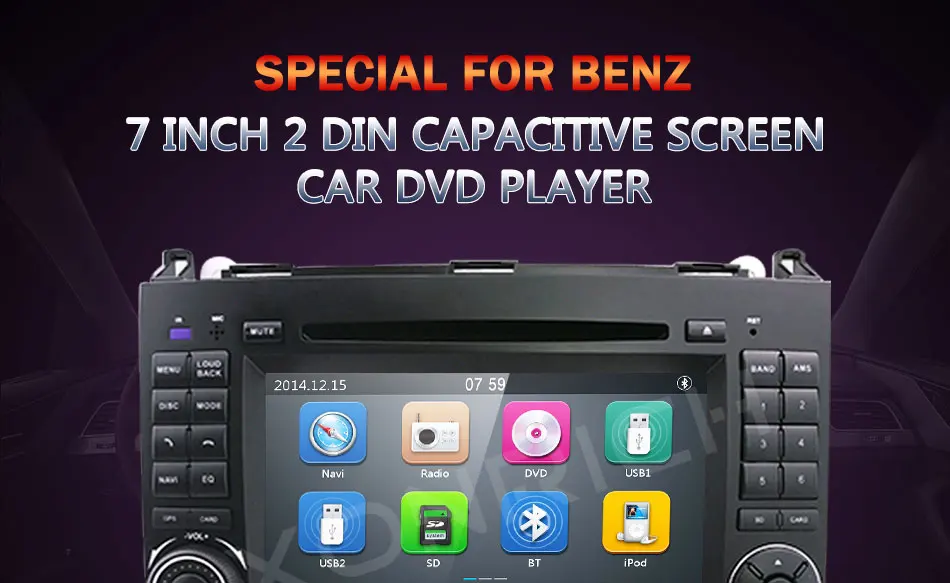 Perfect AutoRadio 2 Din Car Multimedia DVD Player For Mercedes Sprinter Benz B200 Viano Vito W639 W169 W245 W209 GPS Navigation Audio 4G 0