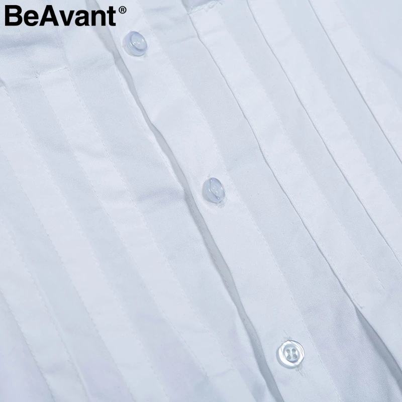 BeAvant с длинным рукавом гофрированное Белое Женское платье Элегантное