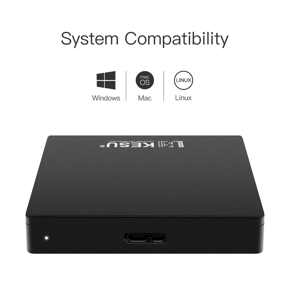 KESU 2,5 дюймов внешний жесткий диск 160 Гб USB 3,0 HDD портативный внешний HD Жесткий диск для настольного ноутбука сервер черный/синий/красный