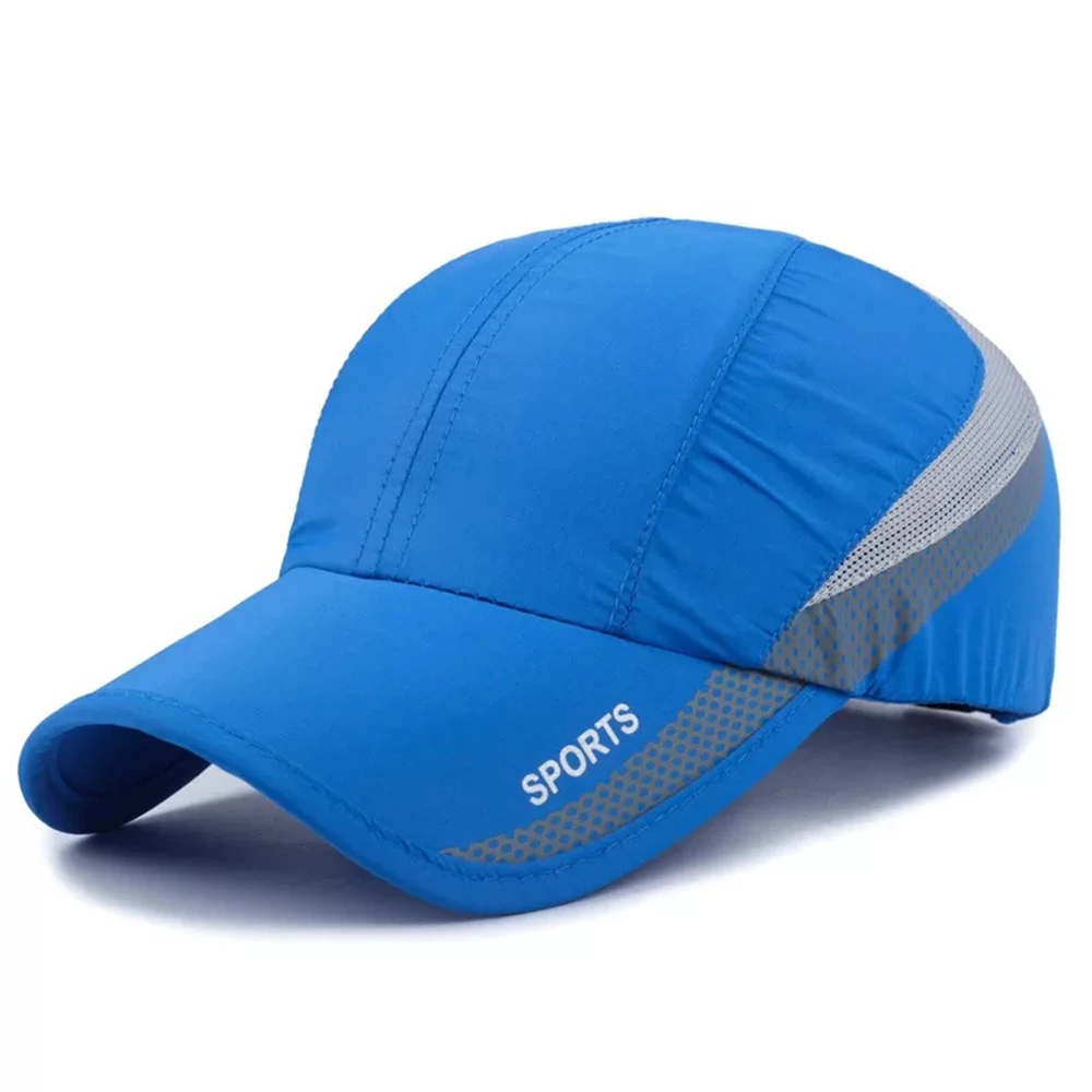 TOHUIYAN, быстросохнущая Спортивная Кепка для мужчин и женщин, летняя Легкая сетчатая Кепка От Солнца, Женская Мужская бейсболка, s Strapback, шапки для гольфа - Цвет: Blue