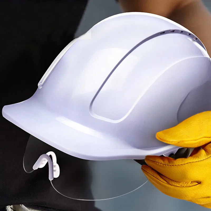 PC очки защитный шлем с защитным ABS строительным шлемом рабочий колпачок инженерный мощный спасательный рабочий шлем логотип бесплатно