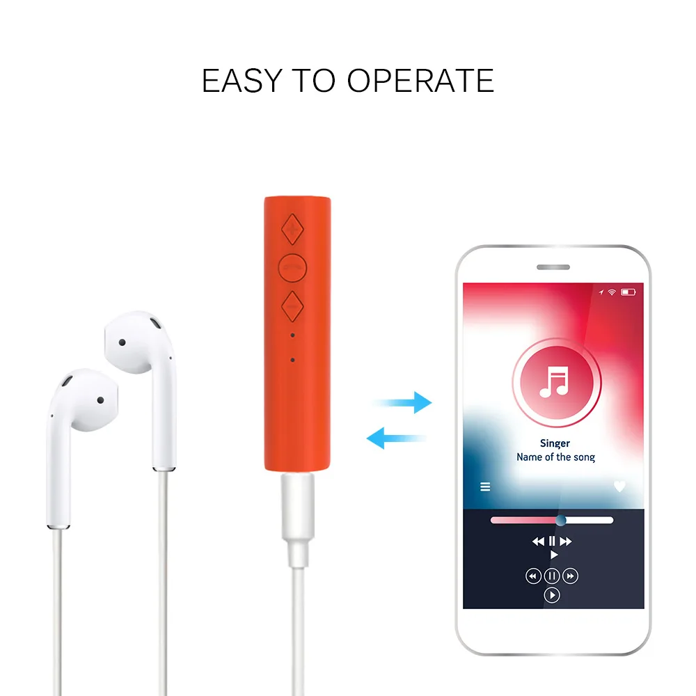 

Bluetooth Receiver,Hands-Free Car Kits, Mini Wireless 3.5 mm Music Audio Stereo Adapter Receiver for Car Speaker MP3 with Mic