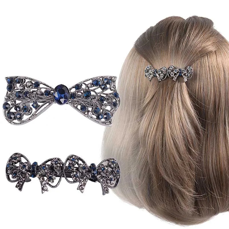 Винтажные аксессуары для волос ювелирные Заколки Sparlkling Бабочка бант заколка для волос ретро украшения для волос