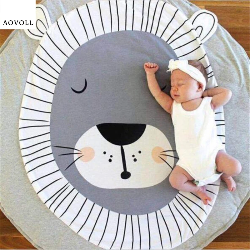 AOVOLL ковры для гостиной, хлопковые мягкие круглые коврики для детской спальни, ковры для дома, коврик для двери, хлопковый круглый коврик