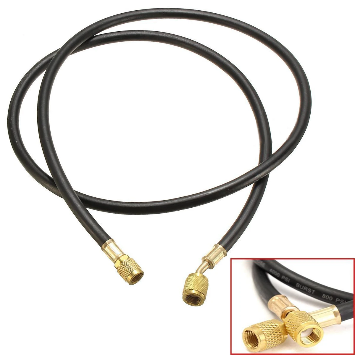 HVAC 1/4" SAE 800PSI AC Refrigerant Charging Hoses Mayitr Practical