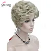 StrongBeauty Short Fluffy Natural Wave Blonde Full Synthetic Wigs Women's Hair Wig 6 colors for choose ► Photo 2/6