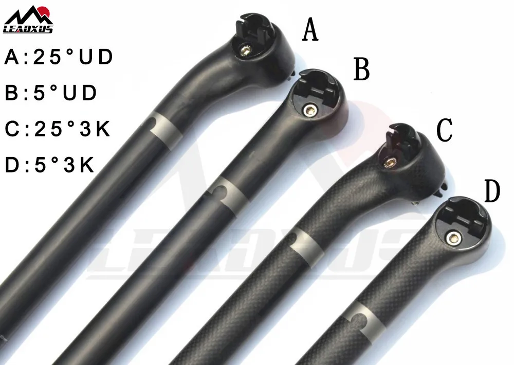 

LEADXUS GSP05 Carbon Bike Seat Tube Super Light 27.2/30.8/31.6mm Diameter 350/400mm Road Bike/MTB Bicycle Carbon Seat Tube