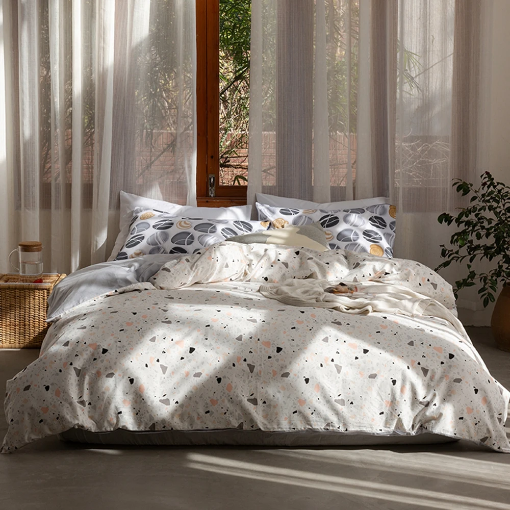 Spring Summer Cotton Bedding Set Single Double Queen Sizes Duvet