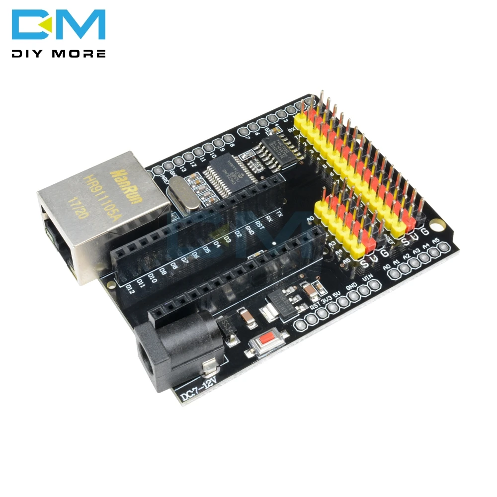 Плата расширения для модуля ENC28J60 Ethernet V2.0 2 0 NANO UNO R3 Duemilanove Leonardo MEGA совместимая с