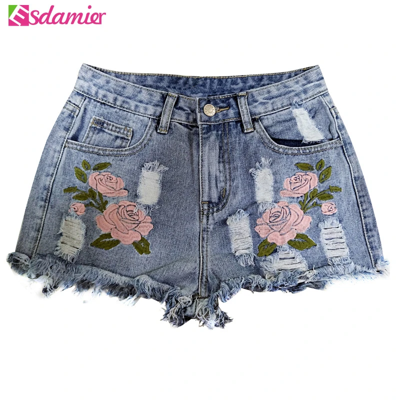 short jeans cintura alta rasgado