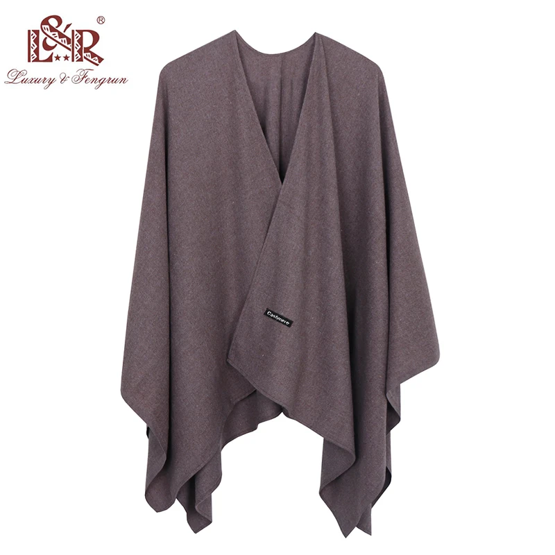 

2018 140*140mm Winter Square female Poncho Cashmere Wool Women Poncho Scarf Solid Foulard Femme Pashmina Shawl Winter Excharpe