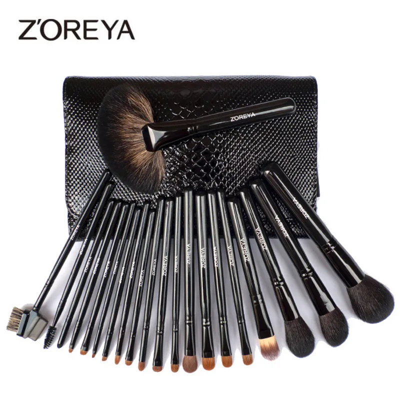 

ZOREYA 21Pcs Makeup Brush Set Professional Blush Concealer Powder Eyeshadow Blending Lip Large Fan Brush Makeup Brushes Tools