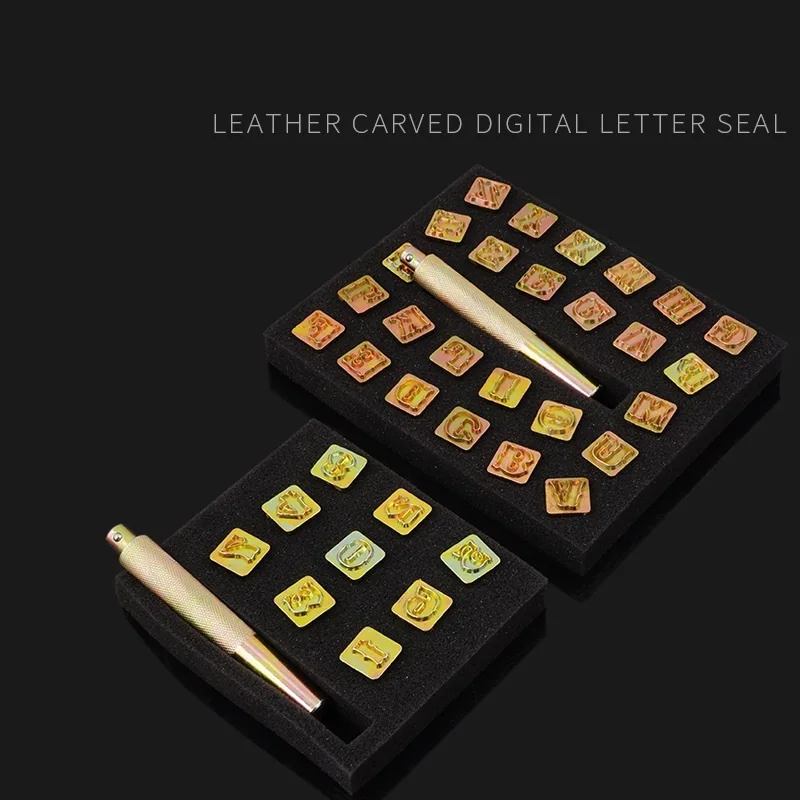 

Leather Digital Punch Letter Seal Carving Number LOGO Kit NEW Multifunction Manual Leathercraft Accessories Professional 13mm