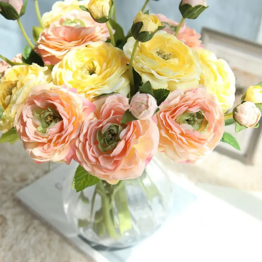 

Artificial Silk Fake Flowers Small Daisy Rose Wedding Bouquet Party Home Decor June29 Drop Shipping