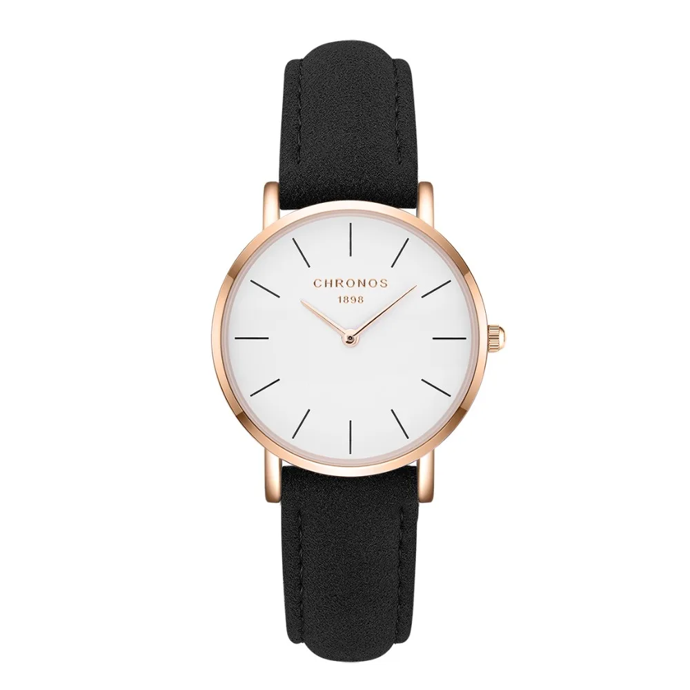 CHRONOS Women Watches Fashion Simple Causal Wrist Watches Lady Leather Analog Clock Black Red Brown Girls Timepiece Montre Femme CHRONOS Women Watches Fashion Simple Causal Wrist Watches Lady Leather Analog Clock Black Red Brown Girls Timepiece Montre Femme