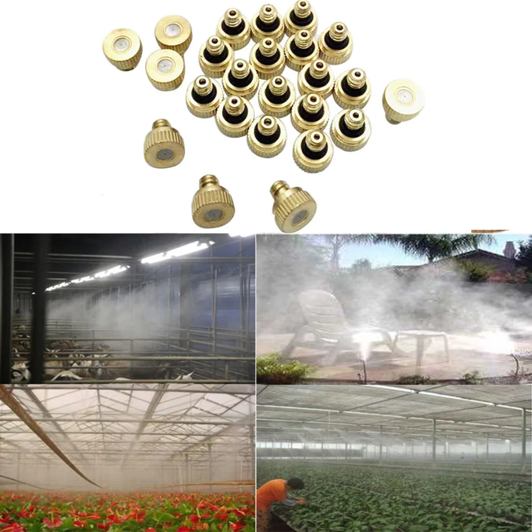30Pcs/lot  Brass Misting Mist Nozzle Spray Sprinkler 0.3mm Orifice Atomizing Nozzle