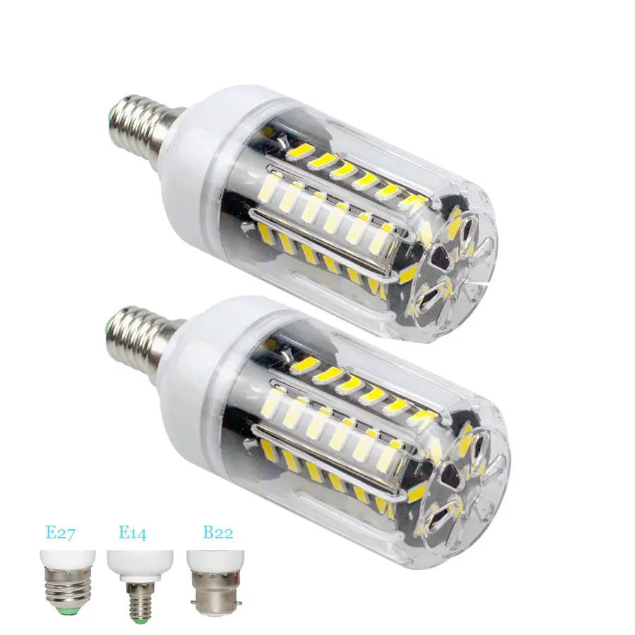 Высокая мощность светодиодные лампы E27 E14 SMD7020 Рождественские огни 9 Вт 12 15 25
