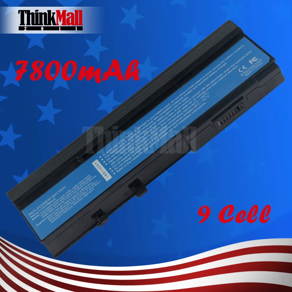 Новый ноутбук замена Батарея 7800 мАч 11 1 В для Acer Aspire 2420 2920 3620 3640 3670 5540 5550 5552 Series |