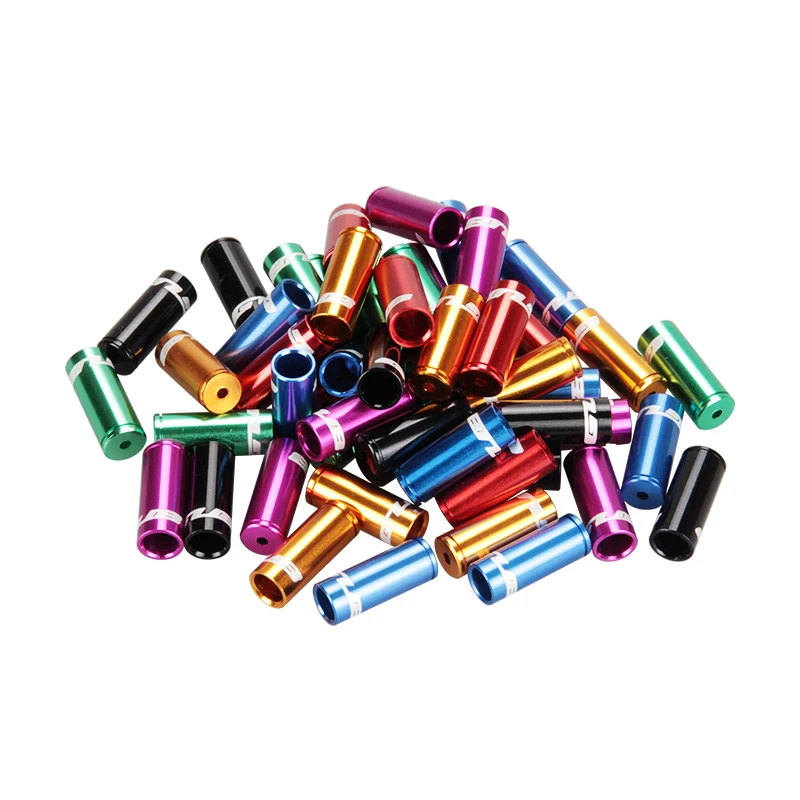100 pcs 5mm Aluminum Alloy Cycling Bike Brake Cable Tips Crimp Bicycles