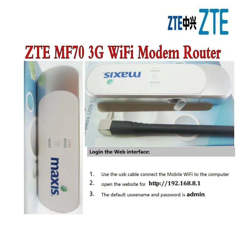 Лот 50 шт. zte беспроводной mf70 HSPA модем 3 г сим-карта Wi-Fi Dongle интерфейсом USB PK Huawei e8231 E355, DHL доставки