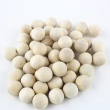18 MM 100 unids Kids Brinquedos Juguete Preescolar BRICOLAJE Cuentas de Madera Sin Terminar Chunky Ronda Natural Juguets