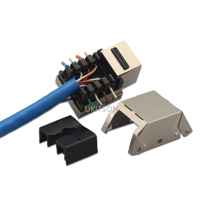 Экранированный сетевой вставной разъем CAT6 Keystone RJ45 CAT Six UTP Shield Socket|Удлинители