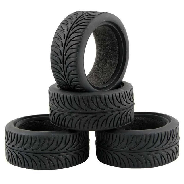 Buy 4PCS High Grip Black Rubber Tyre Wheel Tires for 1