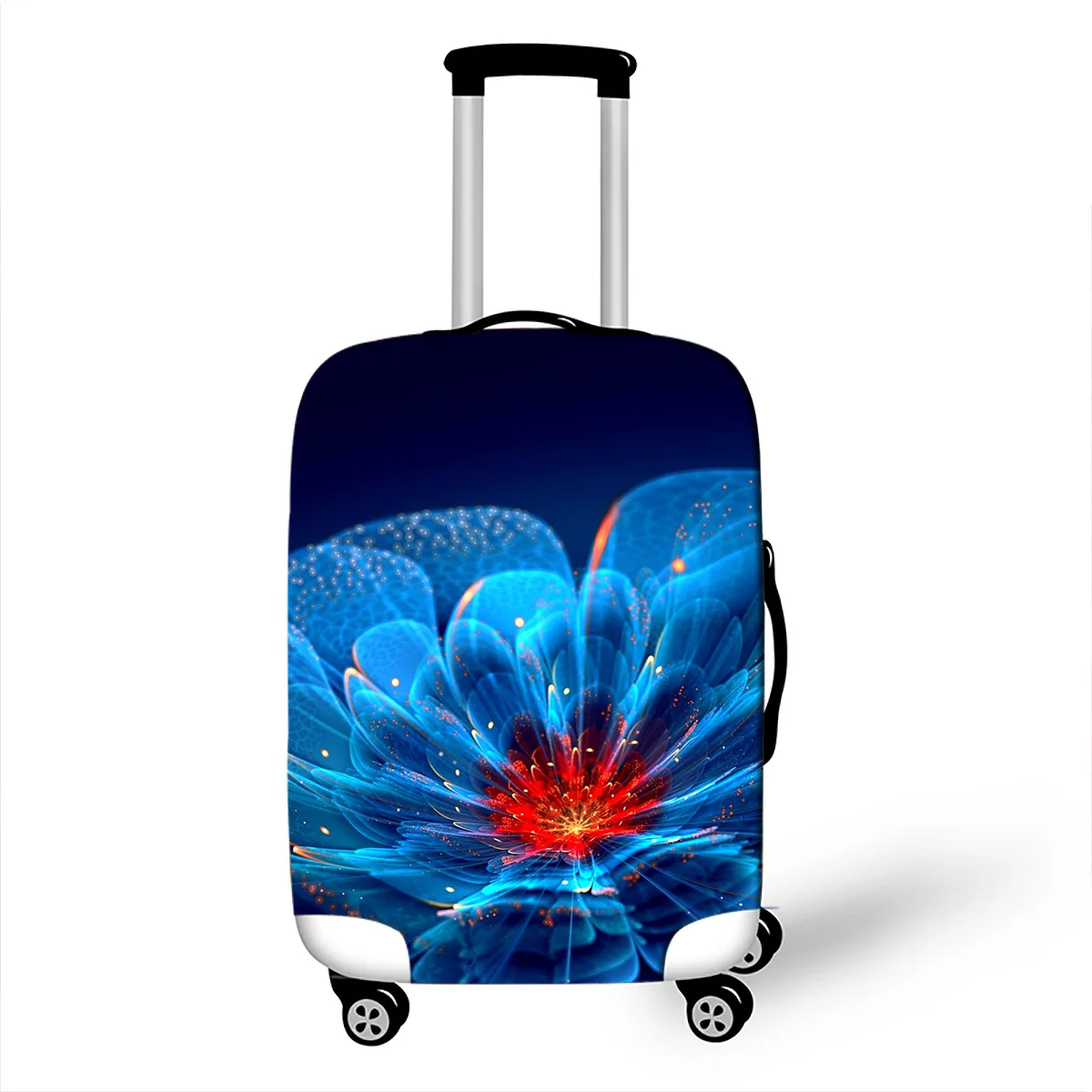 Защитный чехол для чемодана на колесиках с 3D принтом S/M/L/XL 4 размера для багажа 18-32 дюймов, эластичные тканевые пылезащитные Чехлы для цветов