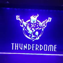 Thunderdome призрак 3 Размеры Бар Паб Клуб 3d знаки светодиодный неоновый свет Знак Домашний Декор ремесла