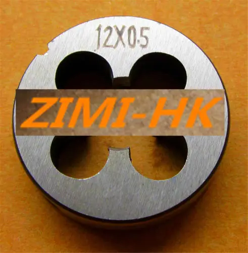 

(2pcs) 12mm x 0.5 Metric Right hand Die M12 x 0.5mm/M12*0.5 Pitch (The high quality )