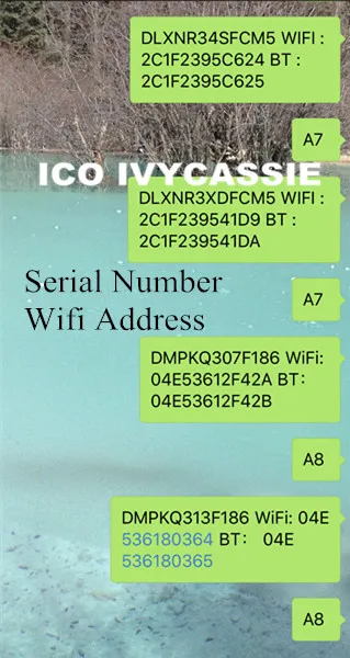 

For iPad Unlock iCloud Serial Number Wifi Address For iPad 2/3/4/5/6/Air1/Air2/mini1/mini2/mini3 A6 A7 A8 Serial NO.