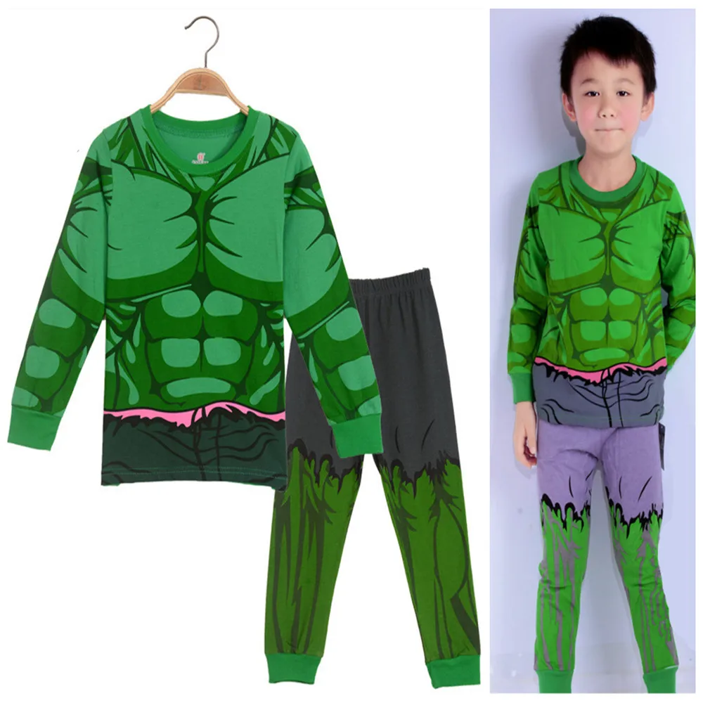 Incredible Hulk pajamas Top Pants Costume kid's Cartoon Children's