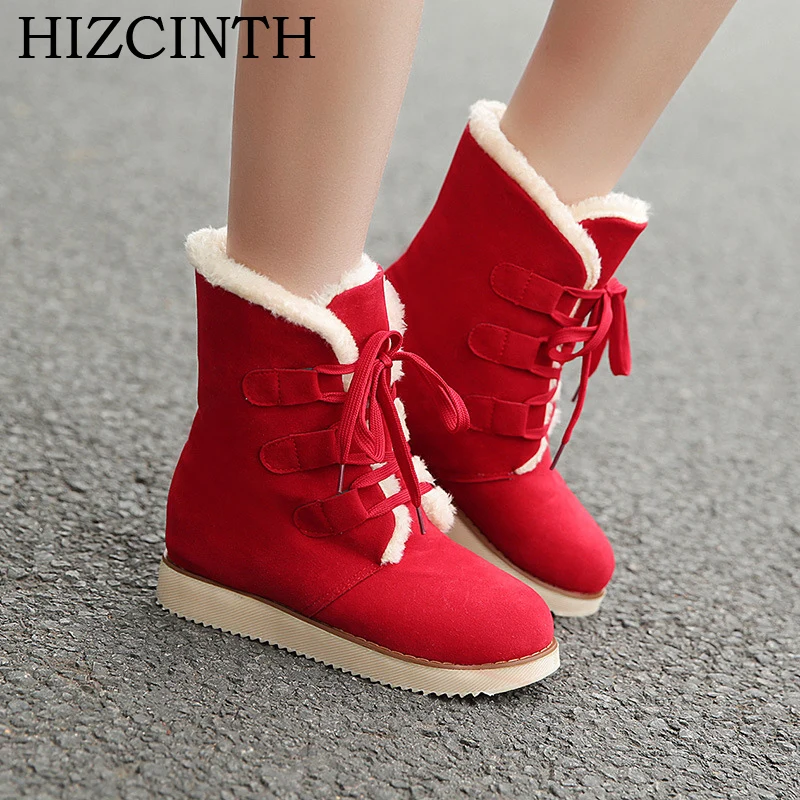 

HIZCINTH Snow Boots Keep Warm Shoes Woman 2017 Winter Women's Boots Add Cotton Boots Thickening Short Boots Women's Shoes Botas