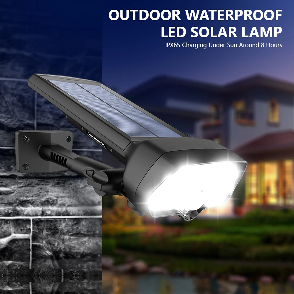 

TSLEEN 4.8*2.5" Solar Power Panel 17 LED PIR Sensor Light Deck Yard Security Lamp IP65 Waterproof Garage Pathway Garden Lamp
